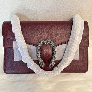 Gucci Leather Crystal Dionysus Small Shoulder Bag